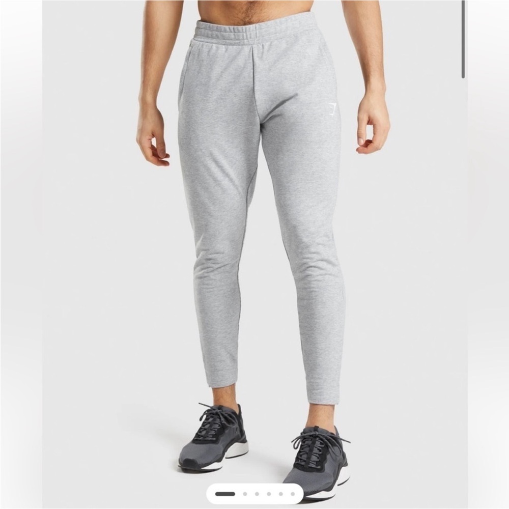Gymshark Light Gray Mark Cotton Blend Critical 2.0 Joggers Sweatpants